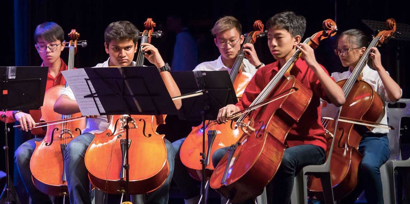 String students playing together